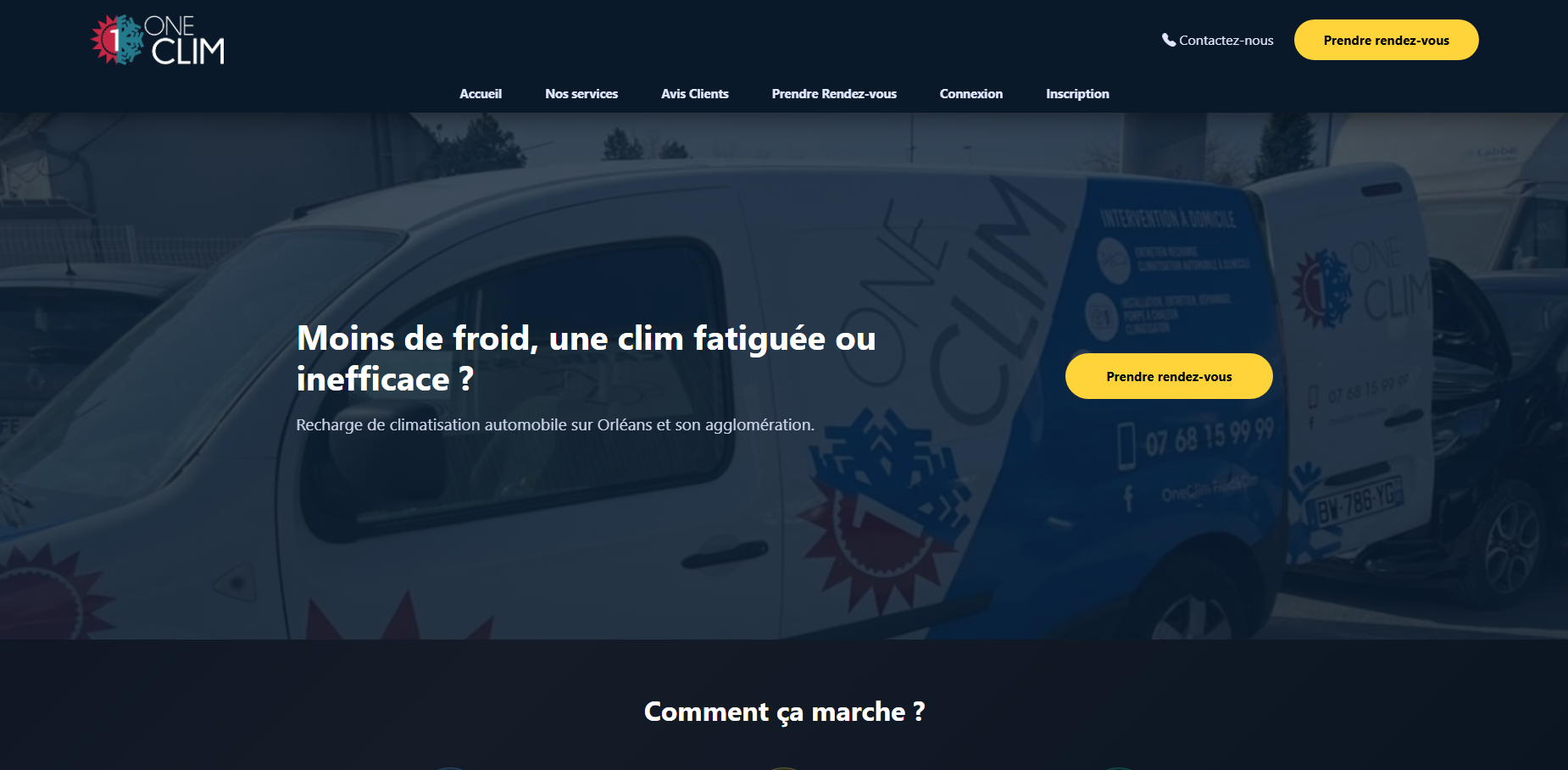 Page d'accueil OneClim