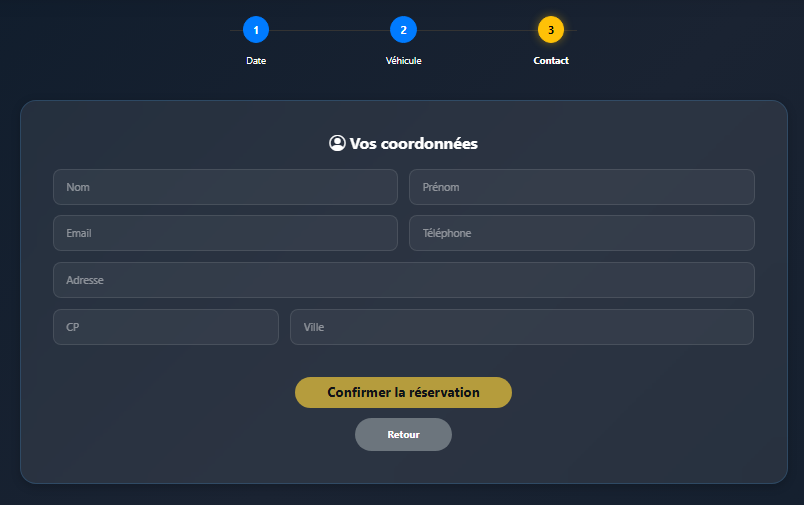 Prise de rendez-vous étape 3